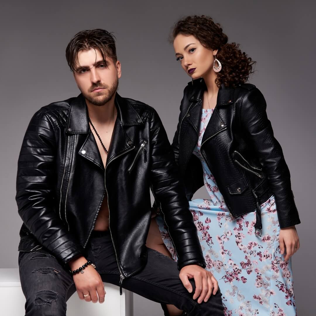 Couple Wear Leather Jackets