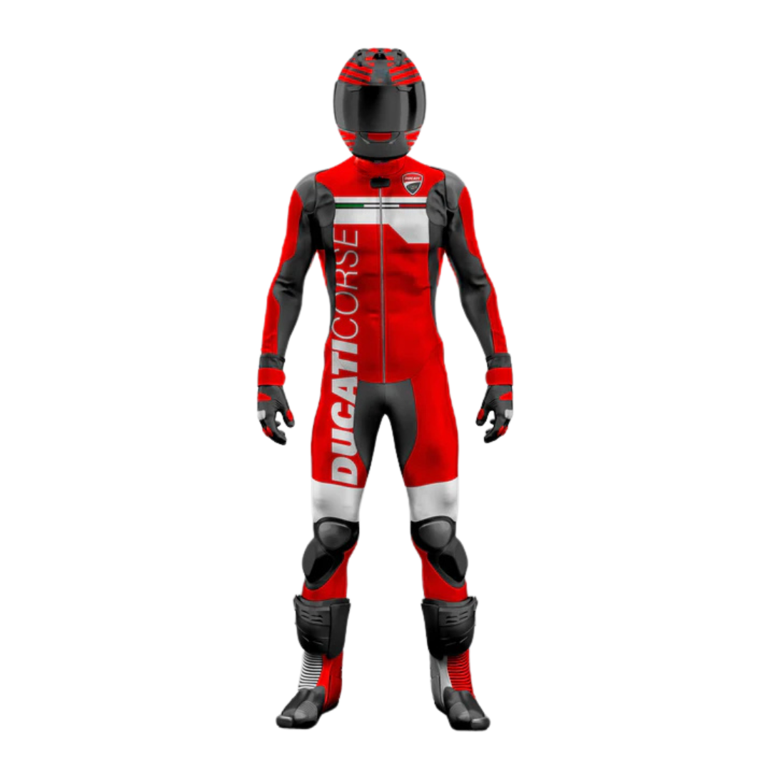 Turbo Ducati Motorbike Leather Suit