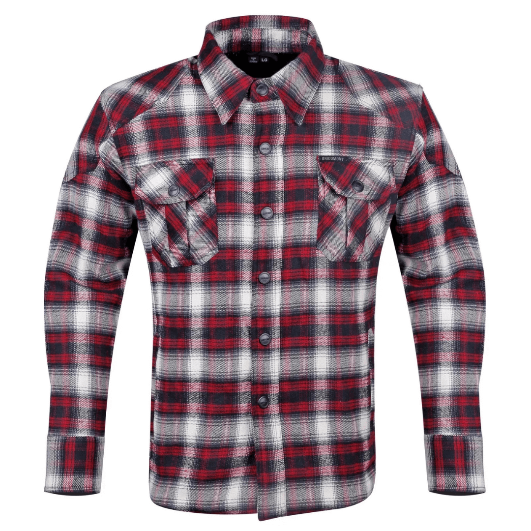 Motorcycle Flannel Shirt with CE Armor