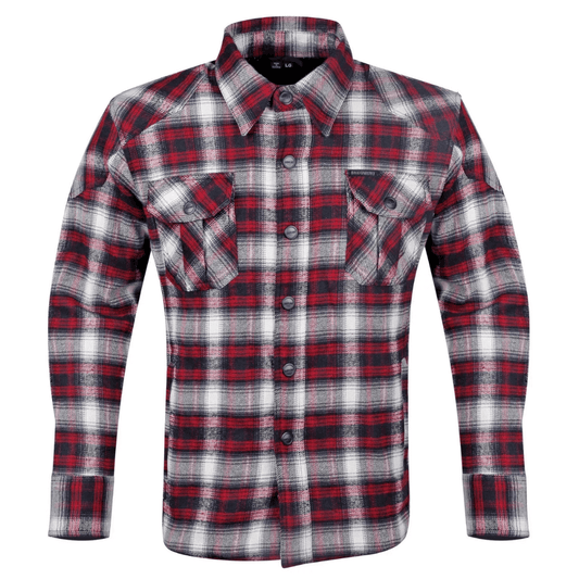 Motorcycle Flannel Shirt with CE Armor