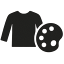 Icon of a Kids suit and artist’s color palette representing stylish and fun customizable designs for kids' motorcycle suits, with bold text 'Stylish and Fun Designs' below.