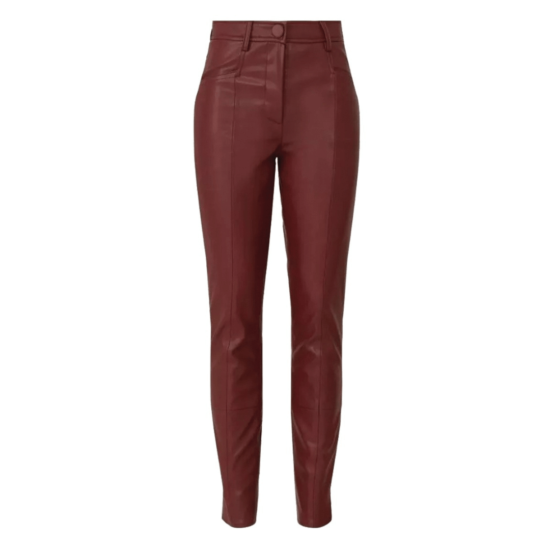Luxe Ladies High-Waist Leather Pants
