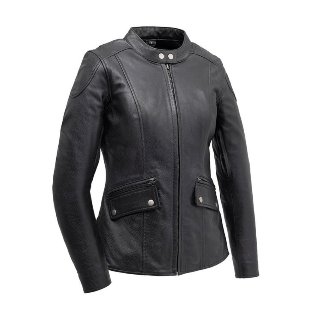Women’s Turbo Leather Jacket – Sleek and Chic Design