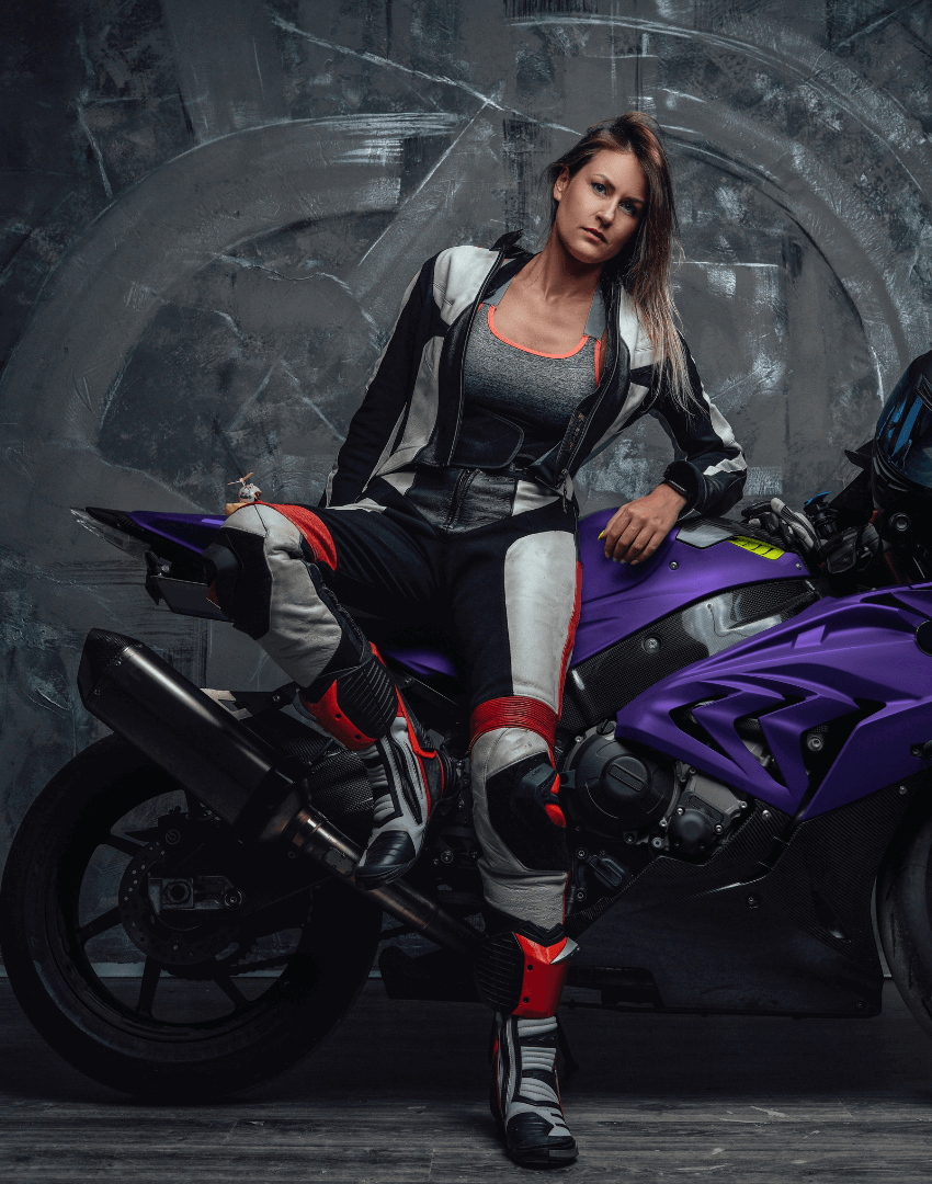 custom motorcycle suit for women