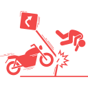motorbike crash icon