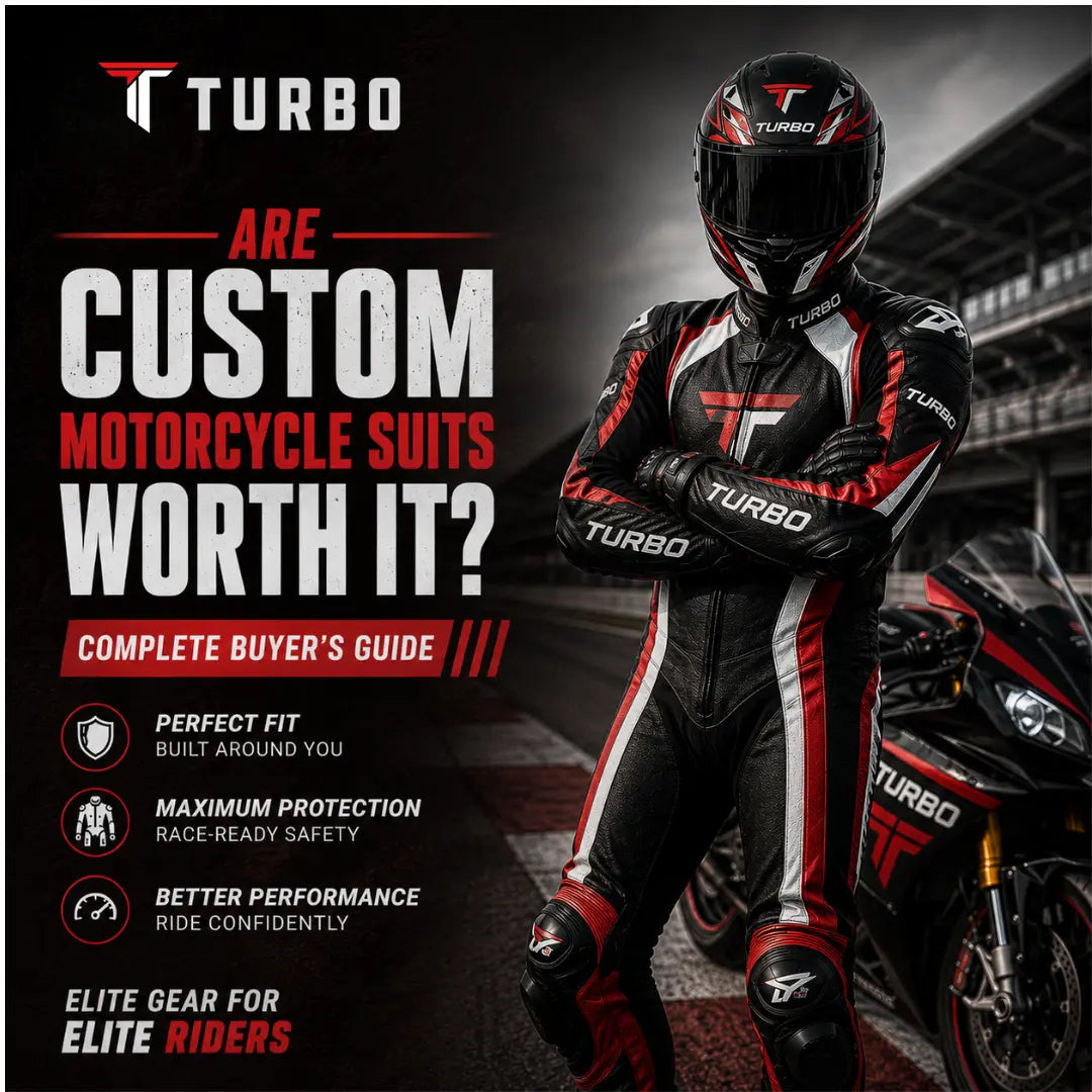Custom motorcycle suits are worth it for riders who want better comfort, safety fit, mobility, and protection. Tailored race suits improve rider performance and long-term durability.