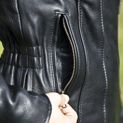 Classic Women’s Leather Jacket – Turbo Edition