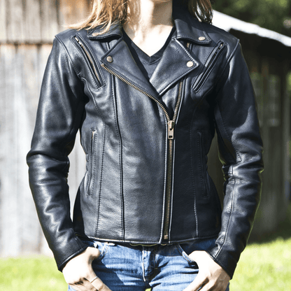 Classic Women’s Leather Jacket – Turbo Edition