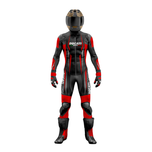 Turbo Ducati Motorcycle Leather Racing Suit