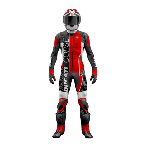 Turbo Ducati Motorcycle Leather Suit