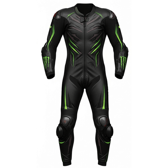 Monster Energy Motorcycle Leather Race Suit | Track Style – Turbo Racegear