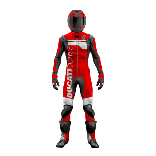 Turbo Ducati Motorbike Leather Suit