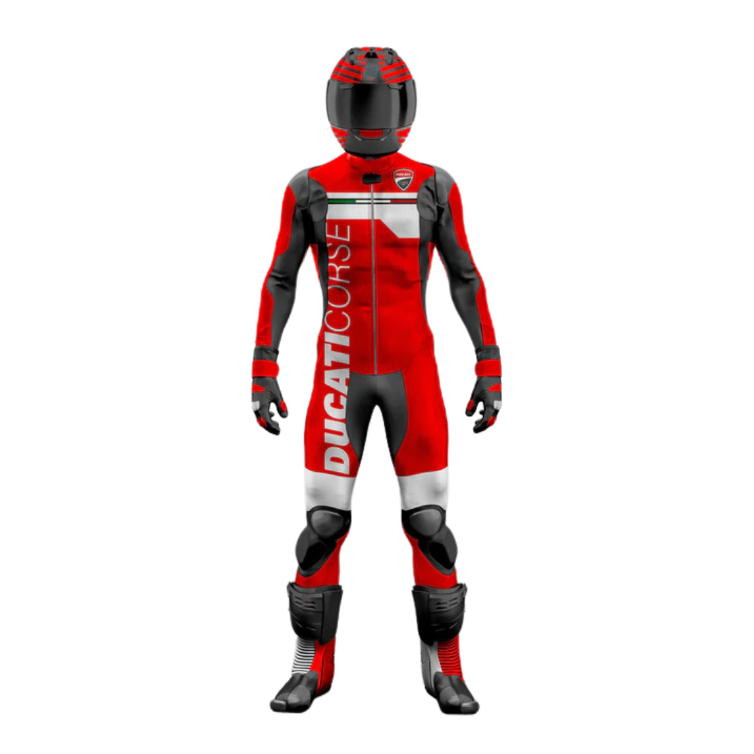 Turbo Ducati Motorbike Leather Suit 