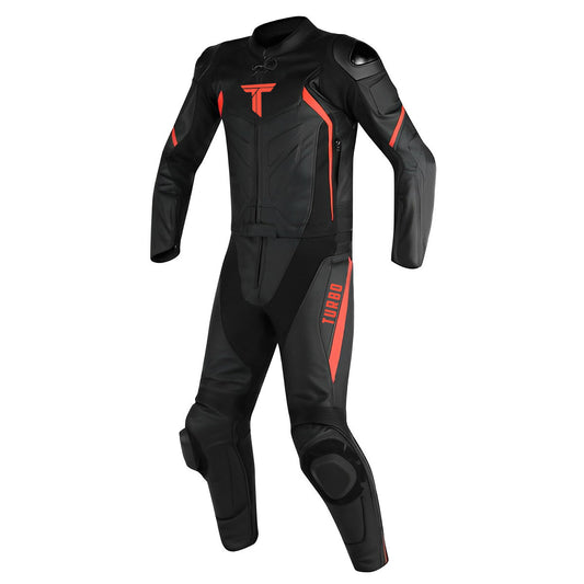 Turbo Sleek Black Motorcycle Race Suit