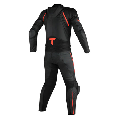 Turbo Sleek Black Motorcycle Race Suit