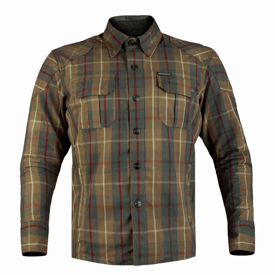 Motorcycle Flannel Shirt with CE Armour and ARAMID Lining