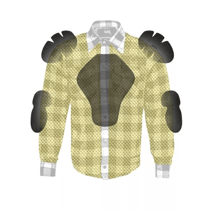 Stay safe and stylish on your rides with this motorcycle flannel shirt featuring CE armor and ARAMID lining for ultimate protection.