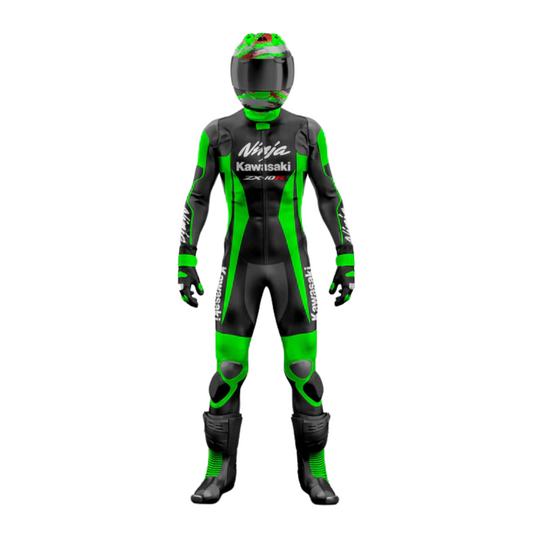 Turbo Kawasaki Motorcycle Leather Suit