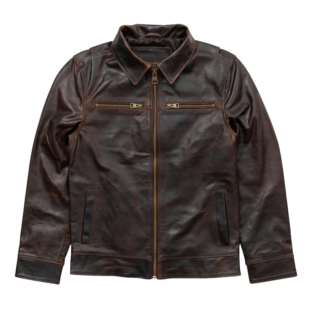 Turbo Leather Jacket for Mens - Stylish & Durable