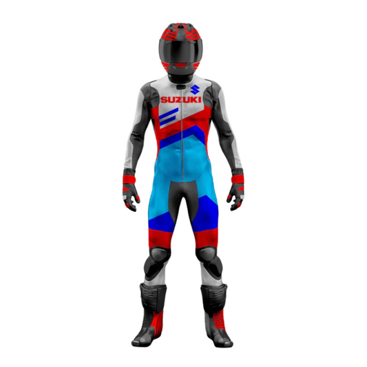 Turbo Suzuki Motorcycle Leather Racing Suit