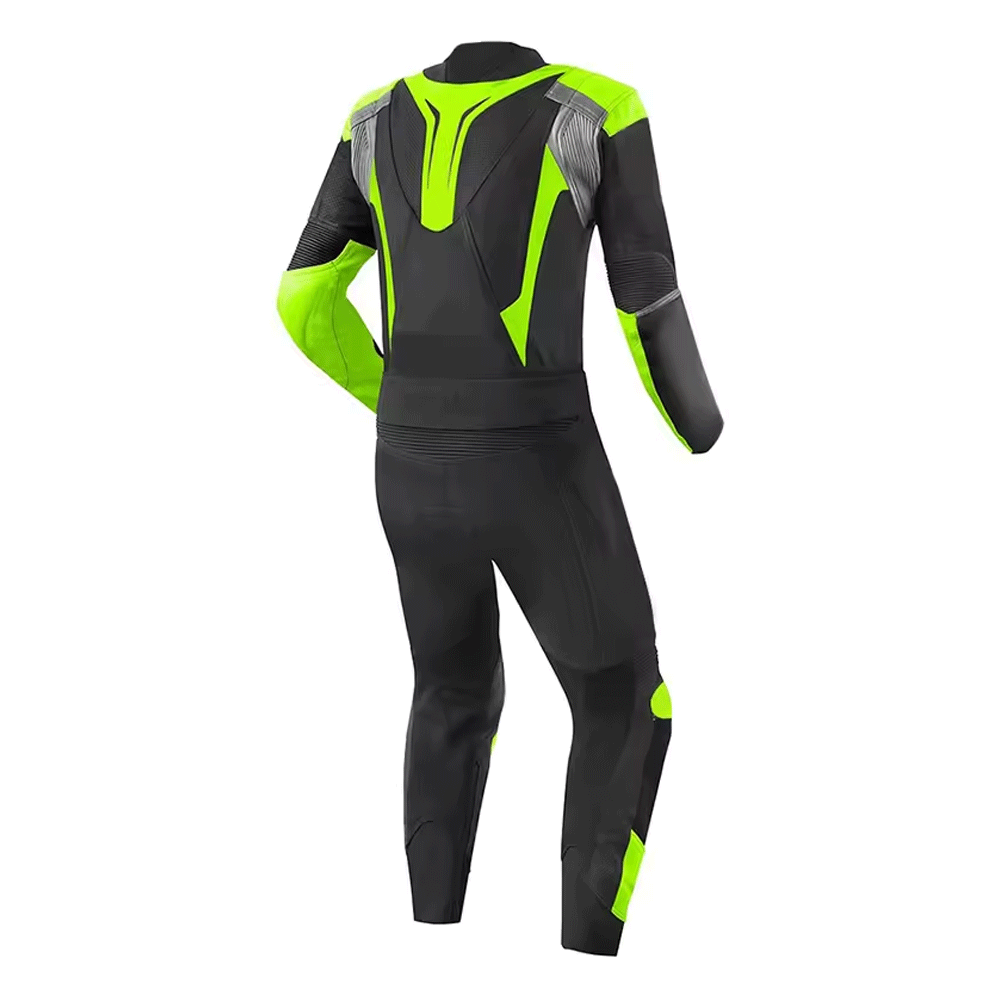 Turbo Green & Black Motorcycle Race Suit