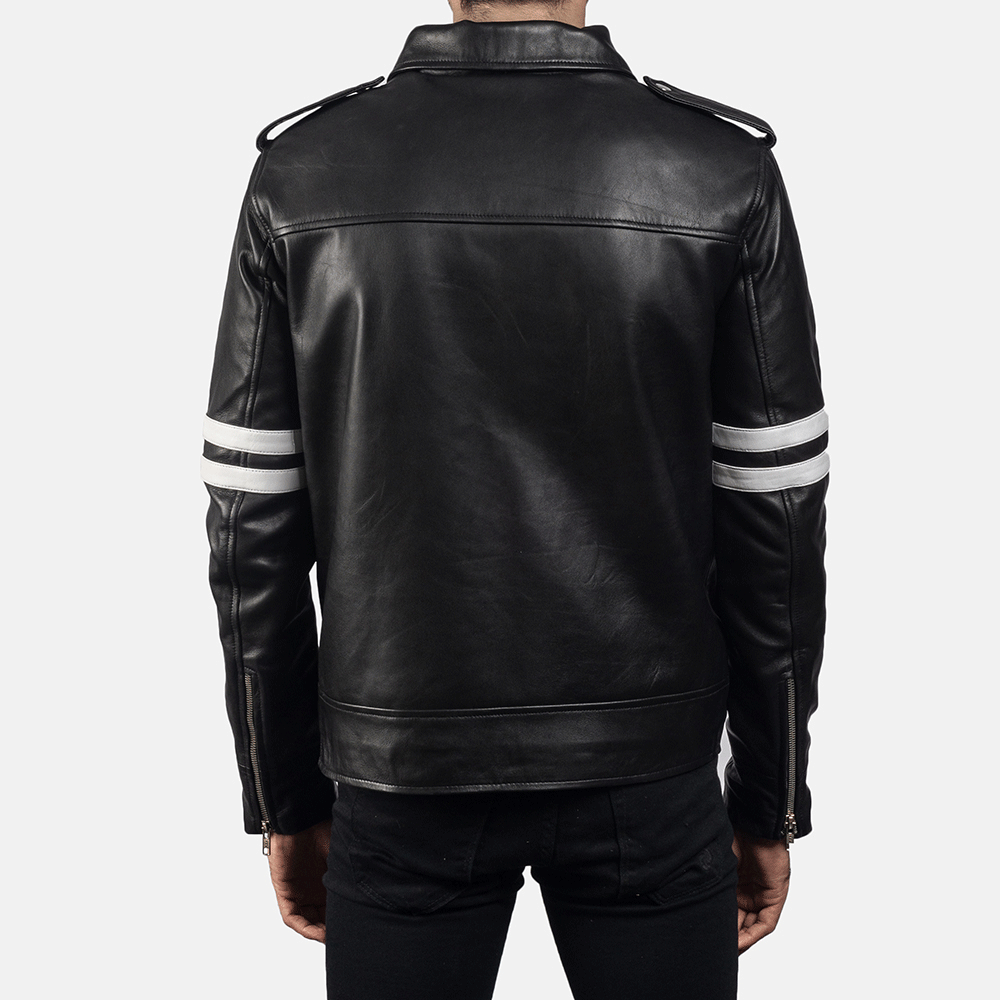 Mens leather jacket everyday outerwear