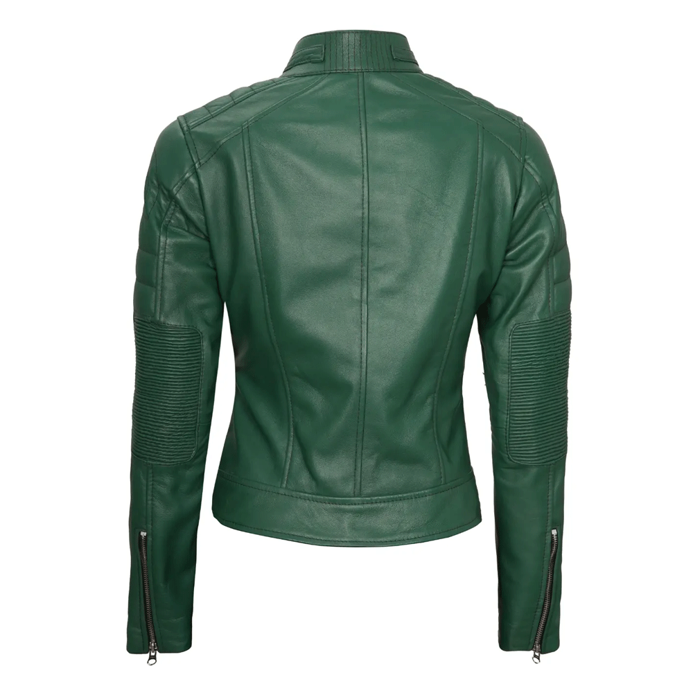 Turbo Ladies Leather Motorcycle Jacket