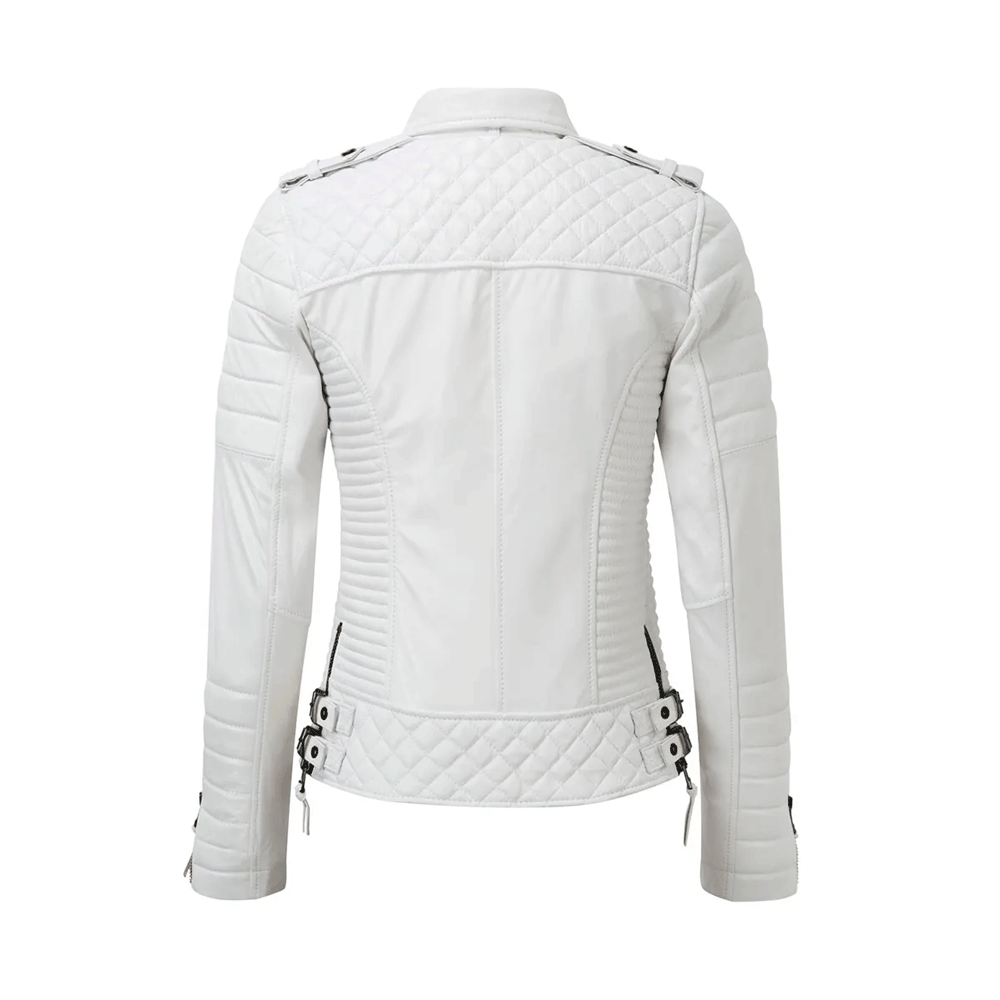 Turbo Ladies Leather Motorcycle Jacket