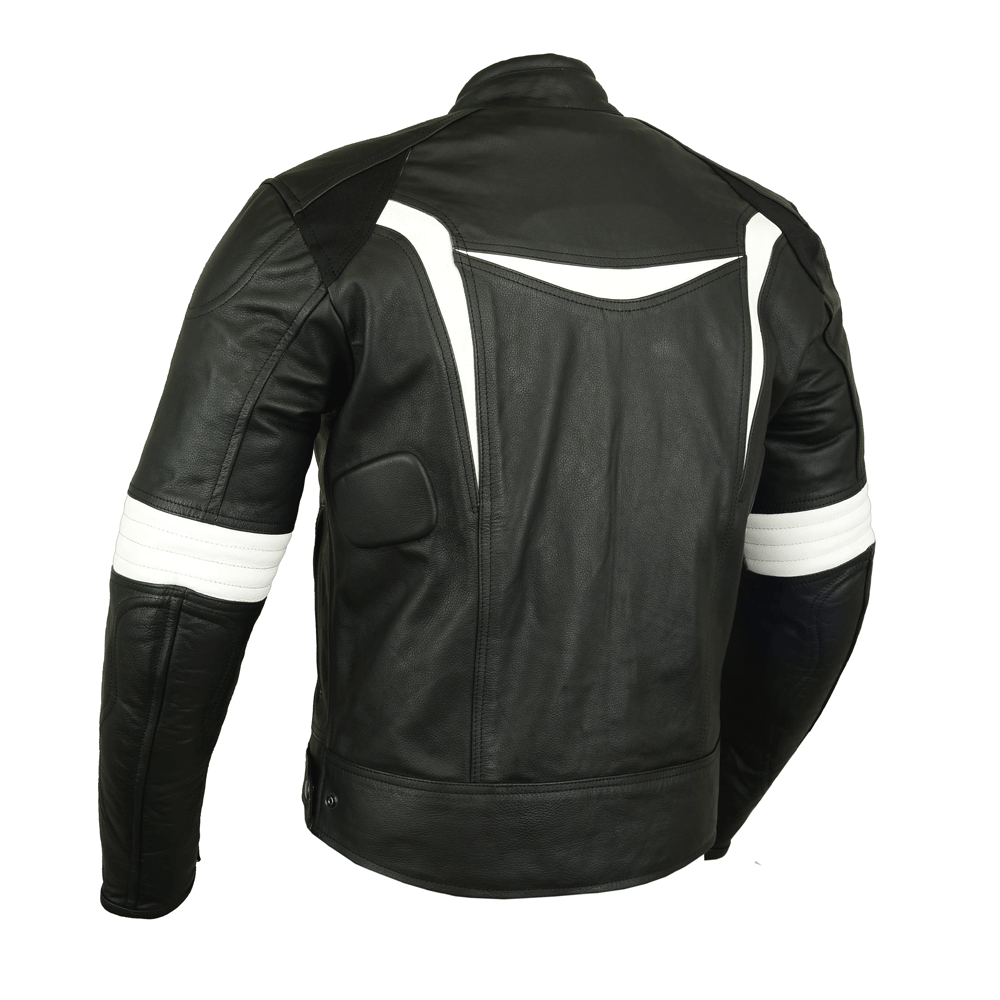 Turbo Men Leather Motorcycle Jacket