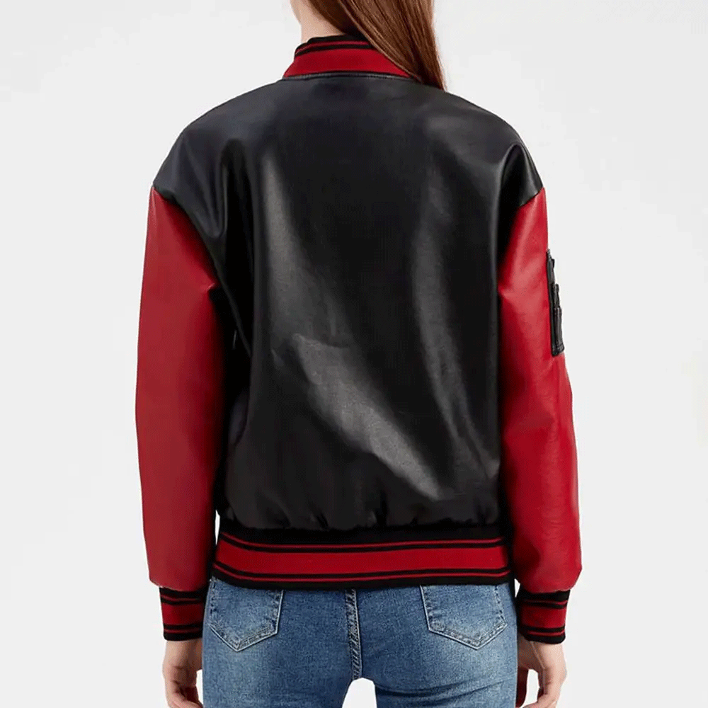 Ladies leather jacket biker style