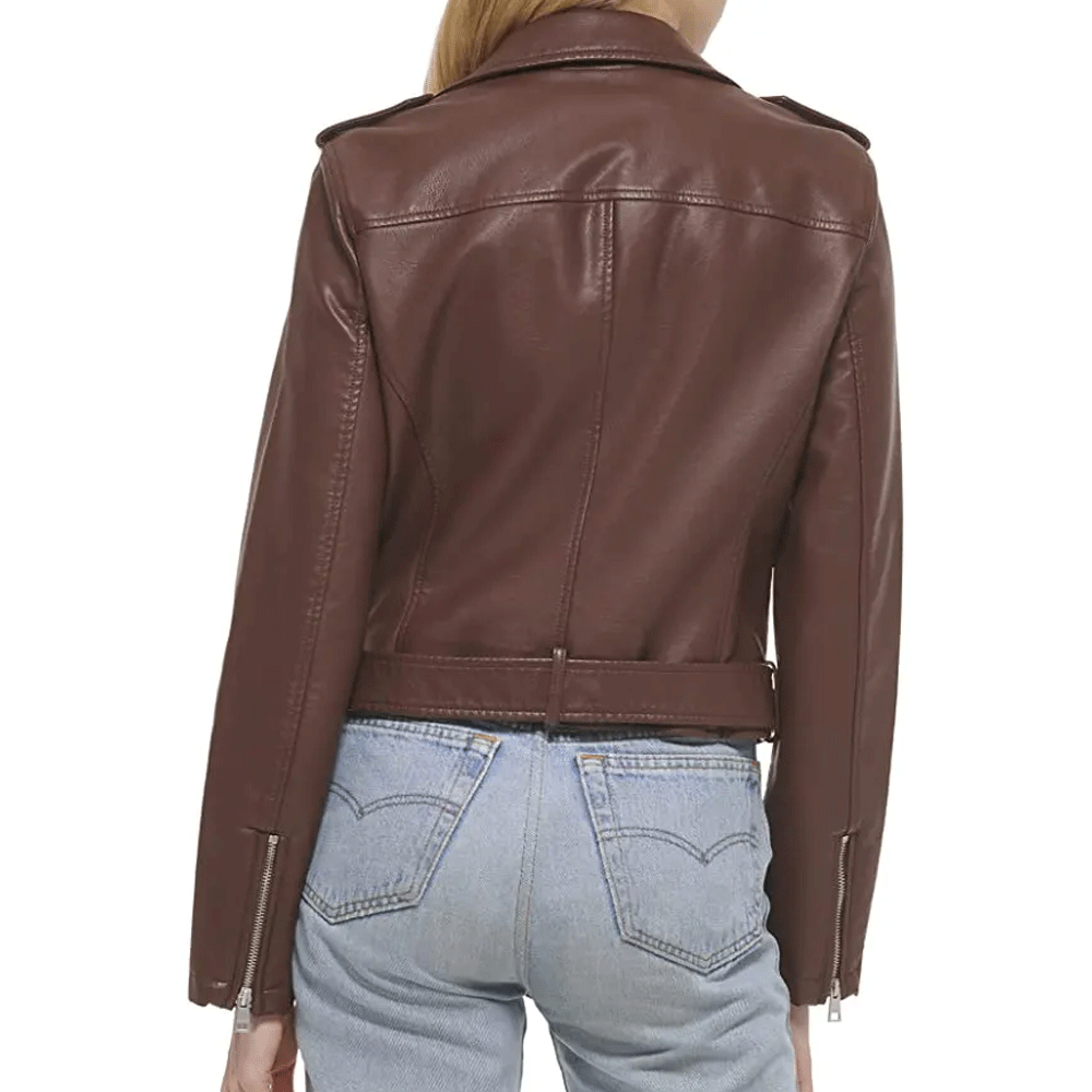Women leather jacket contemporary fashion