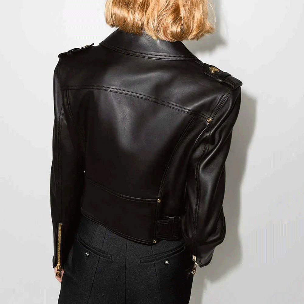 Women leather jacket everyday outfit