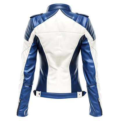 Turbo Ladies Leather Motorcycle Jacket