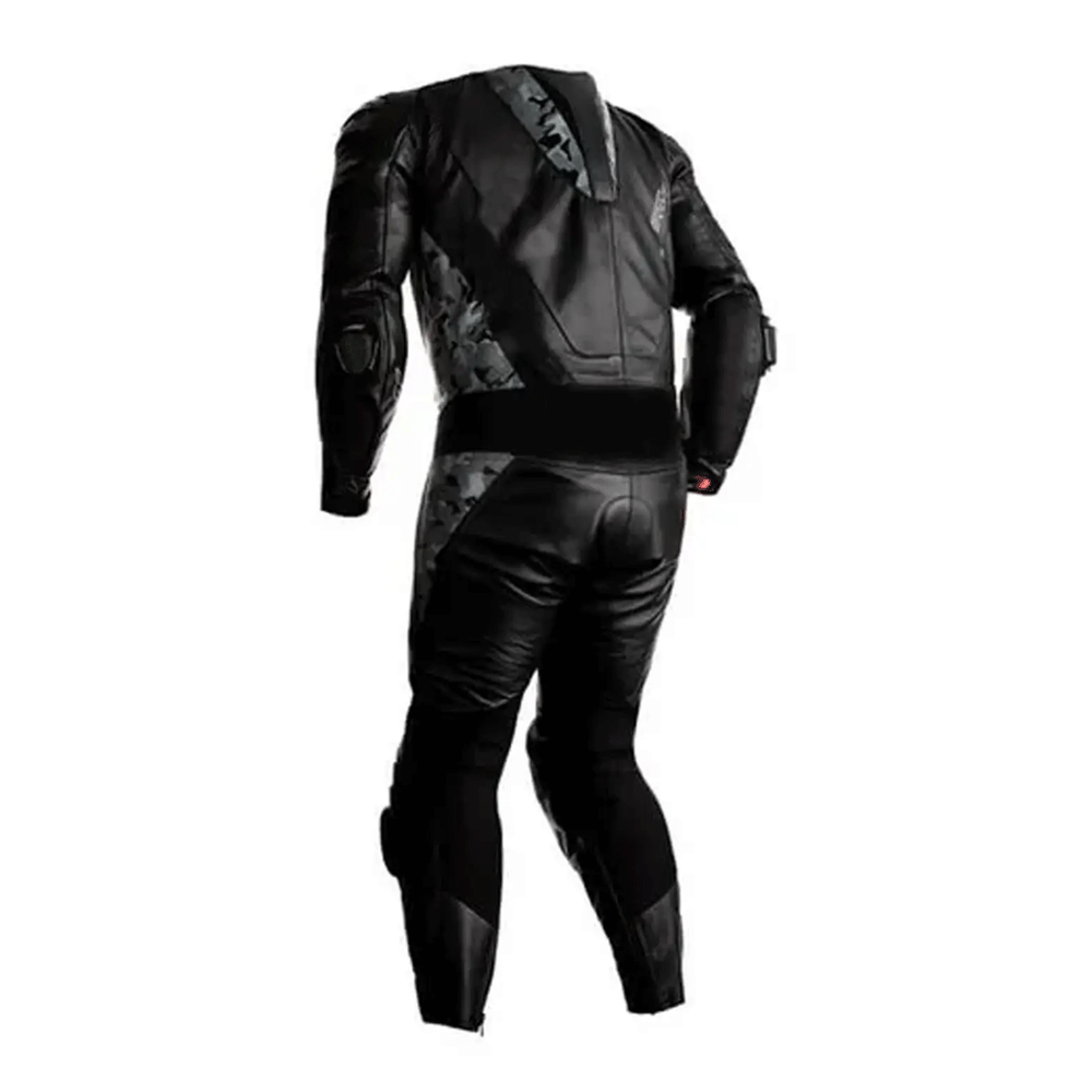 Leather racing suit for motorbike riders