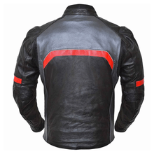 Load image into Gallery viewer, Turbo Black Leather Motorcycle Jacket
