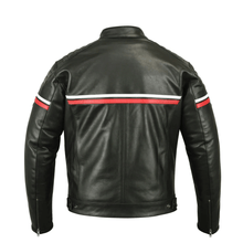 Load image into Gallery viewer, Turbo Men Black Leather Motorcycle Jacket
