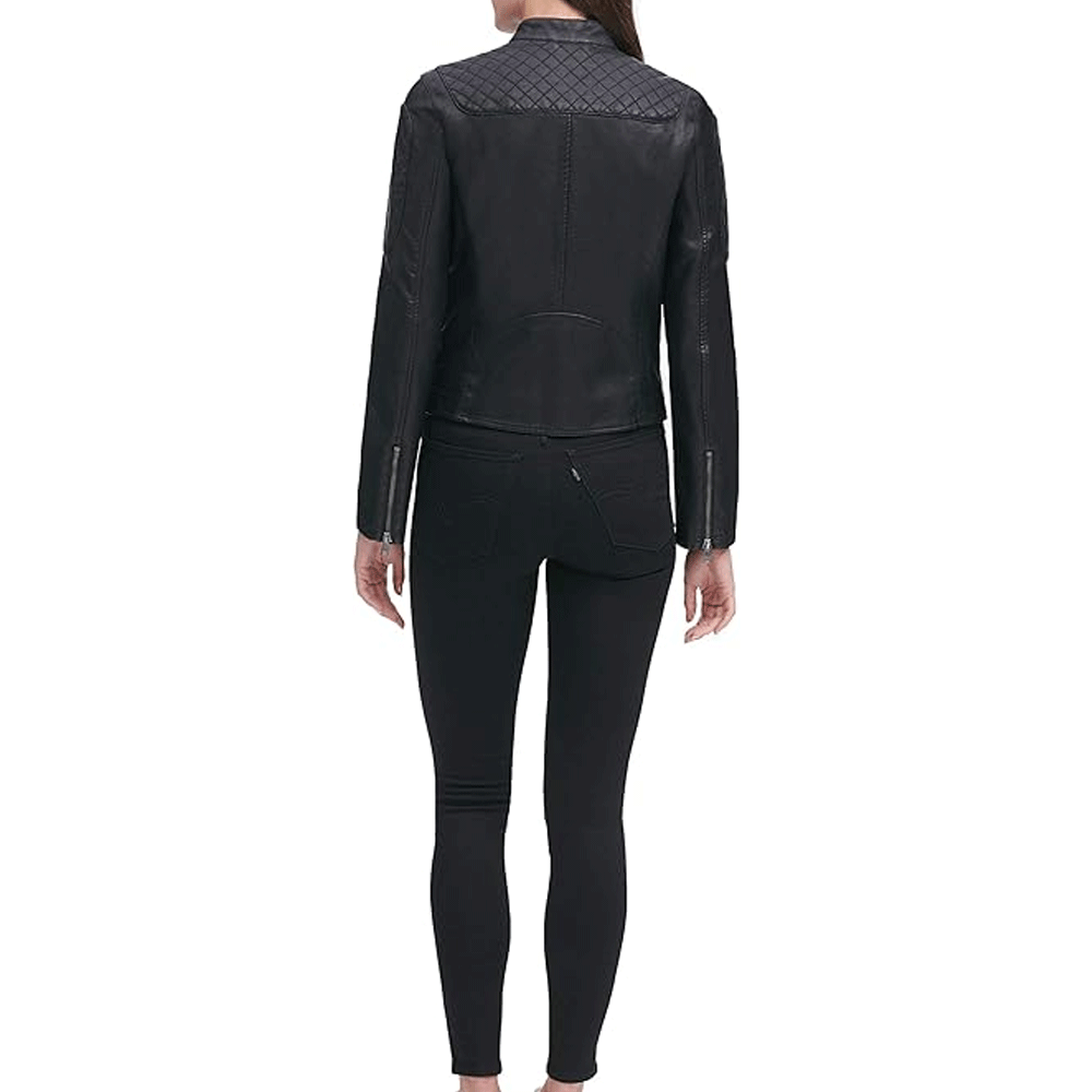 Women leather jacket premium casual fashion