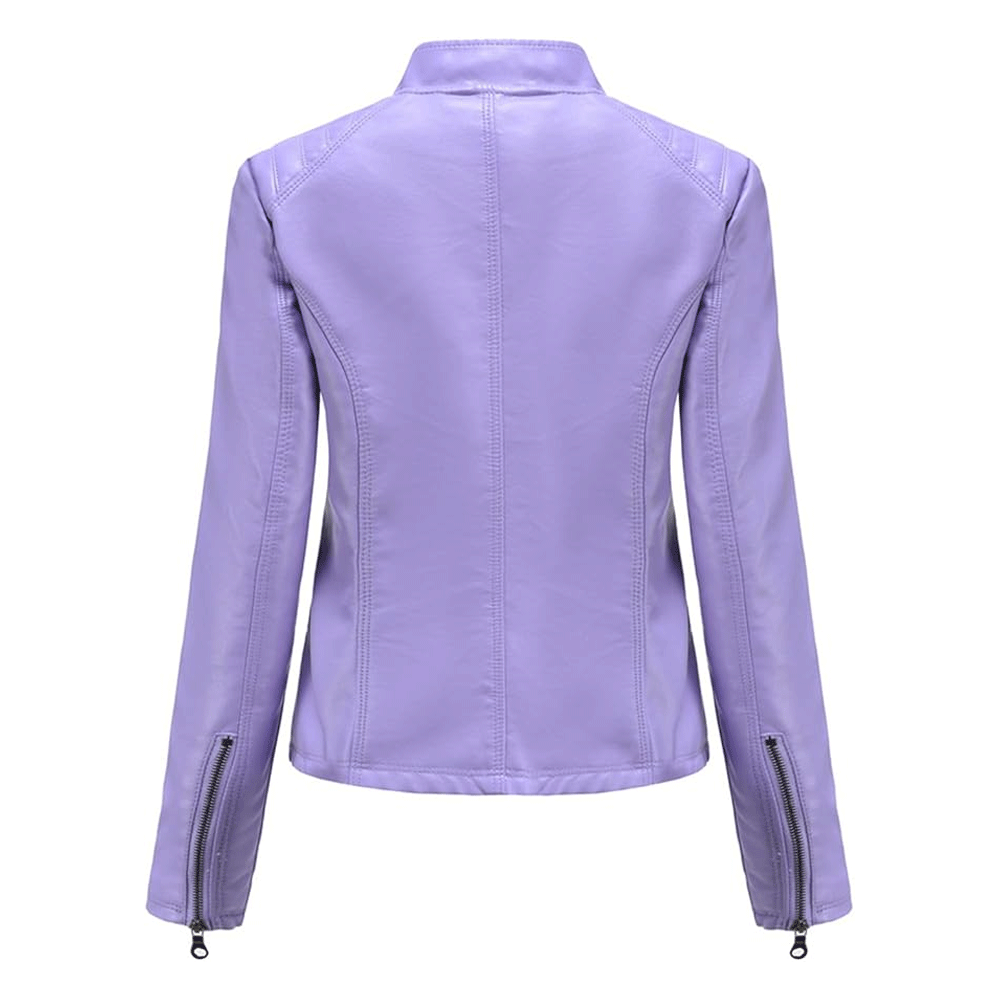 Turbo Ladies Leather Motorcycle Jacket