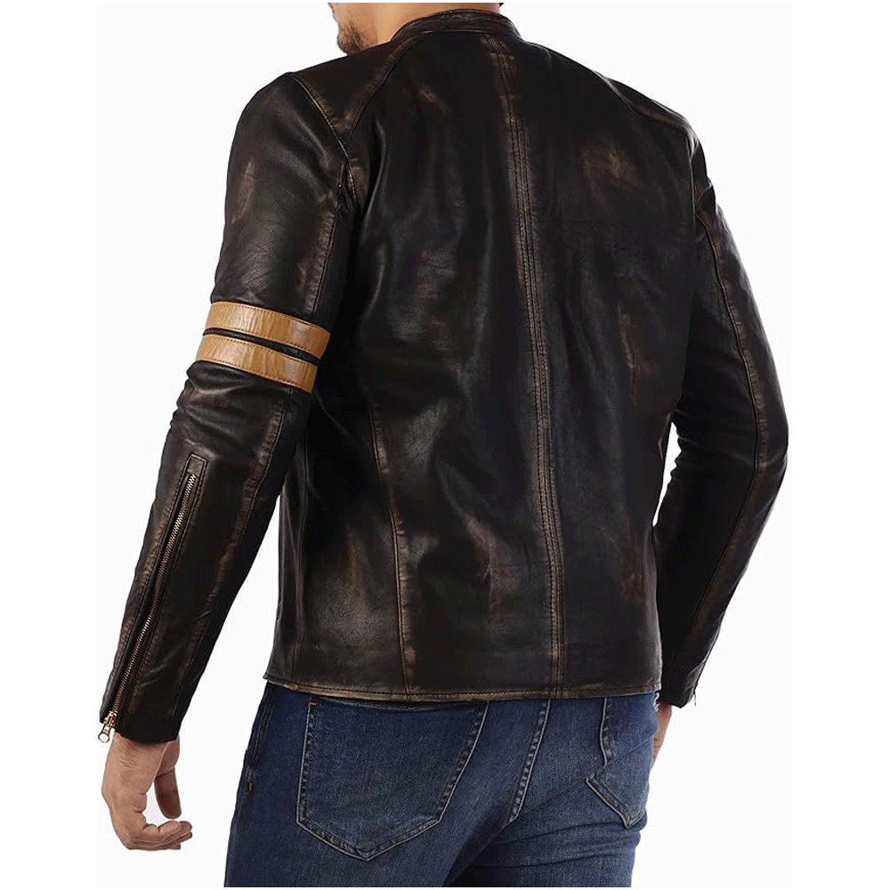 Mens leather fashion jacket