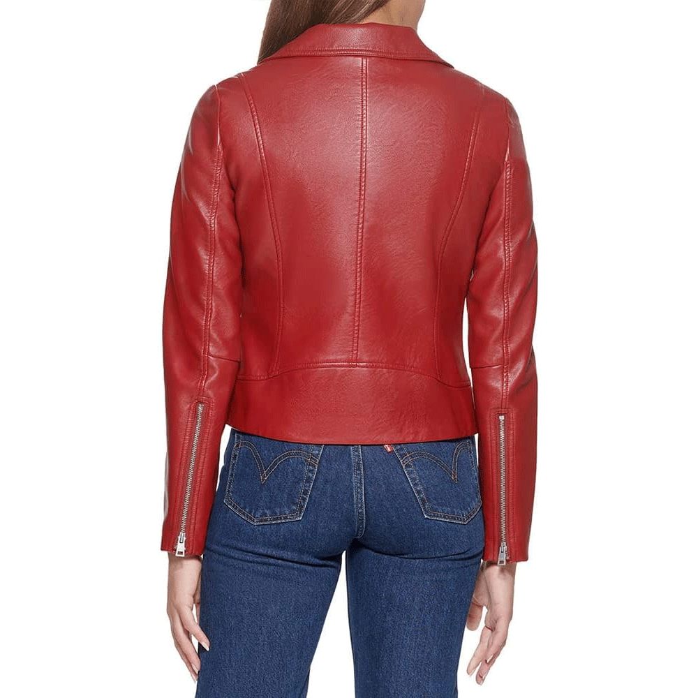 Turbo Women Leather Motorcycle Jacket