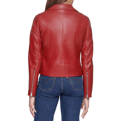 Turbo Women Leather Motorcycle Jacket