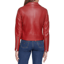 Load image into Gallery viewer, Turbo Women Leather Motorcycle Jacket
