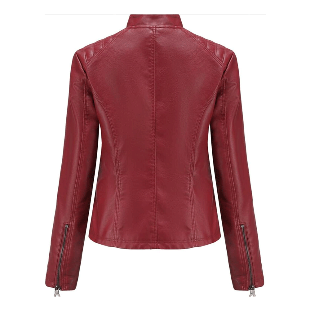 Turbo Women Leather Motorcycle Jacket