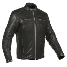 Load image into Gallery viewer, Turbo Black Leather Motorcycle Jacket
