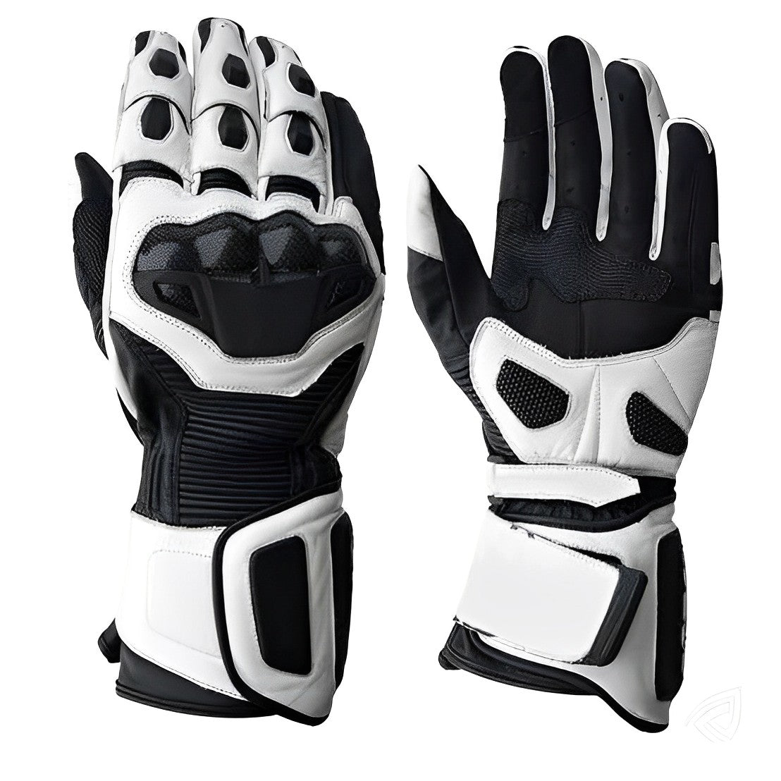Biker leather gloves road adventure gear