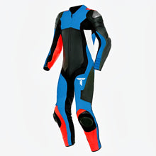 Load image into Gallery viewer, Turbo Blue Motorcycle Race Suit
