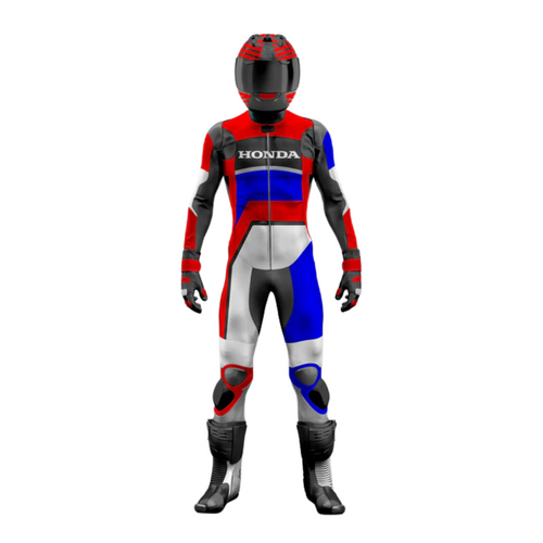 Turbo Honda Motorcycle Leather Riding Suit