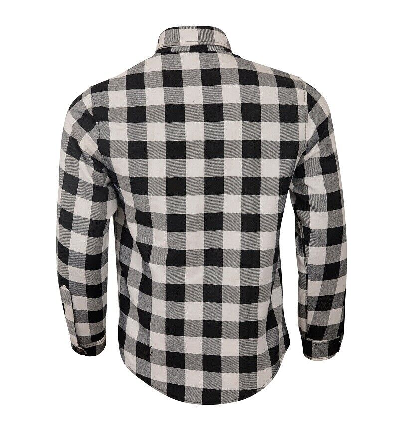 checkered motorcycle shirt back