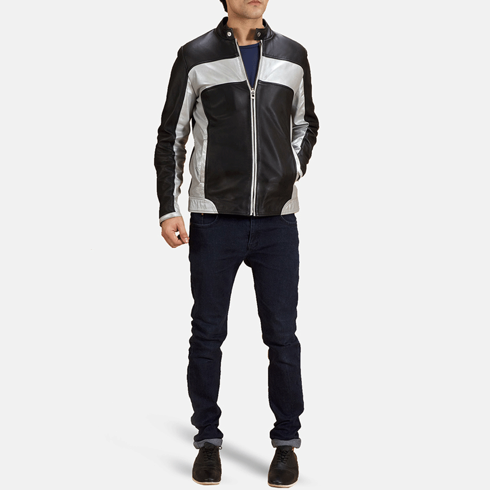 Men leather jacket stylish outfit