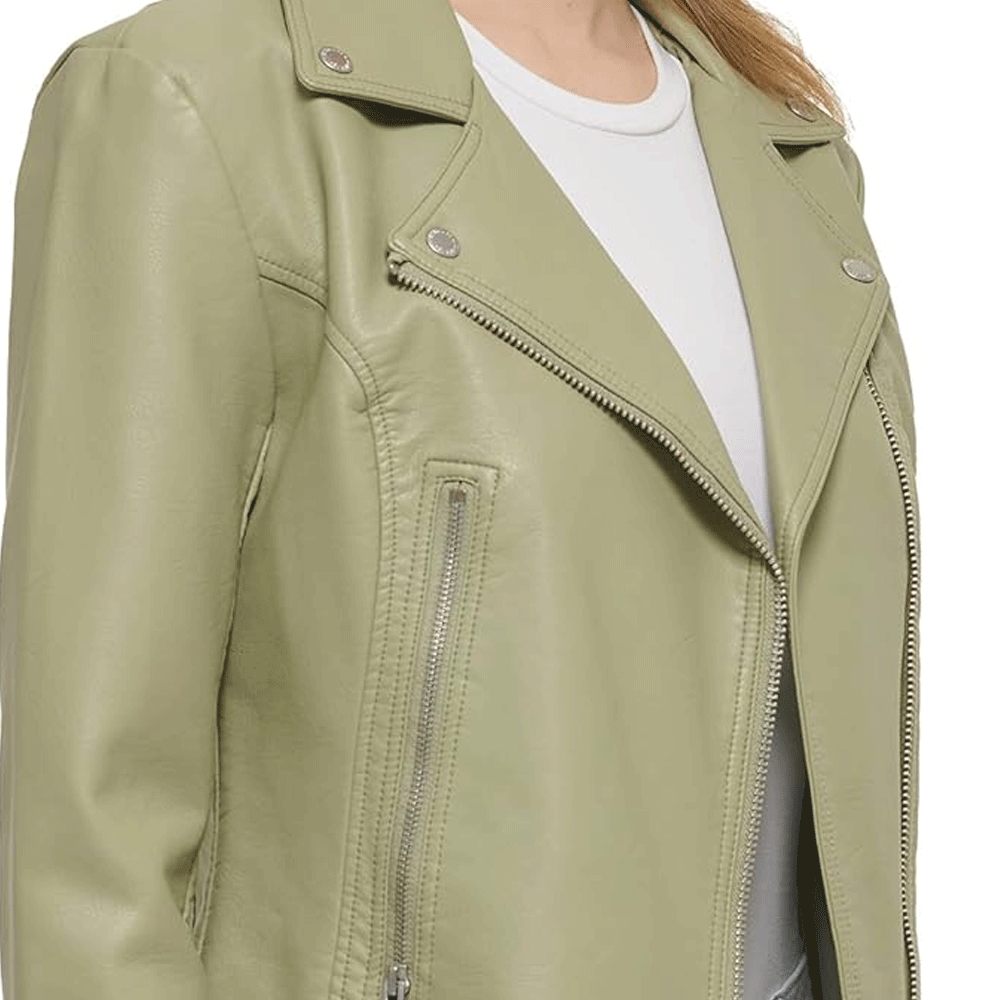 Women leather jacket lifestyle fashion piece